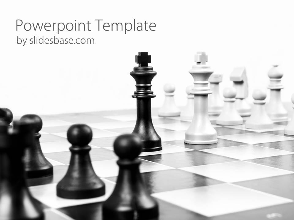 strategy chess game powerpoint template Slide1 1