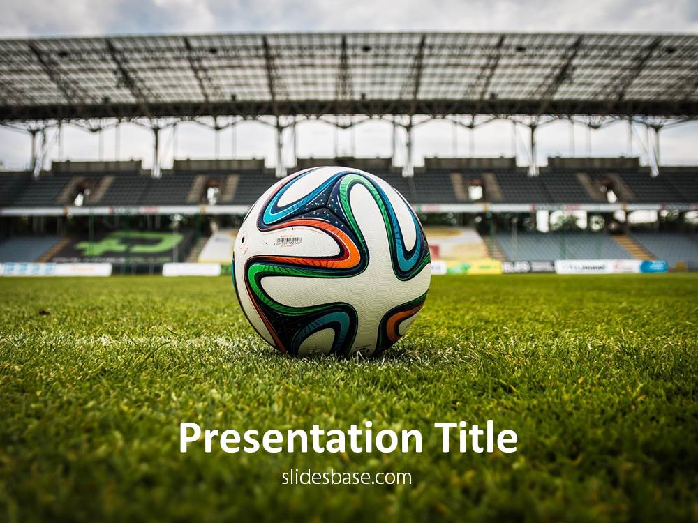 soccer football stadium arena background finals world cup powerpoint template ppt Slide1 1