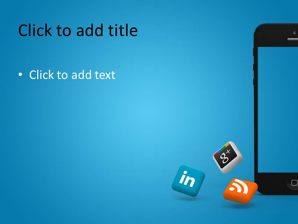 3D social media iphone internet online texting communication powerpoint template Slide1 3