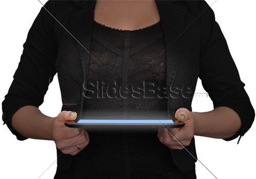black-dressed-businesswoman-holding-black-ipad-tablet-computer-png-background