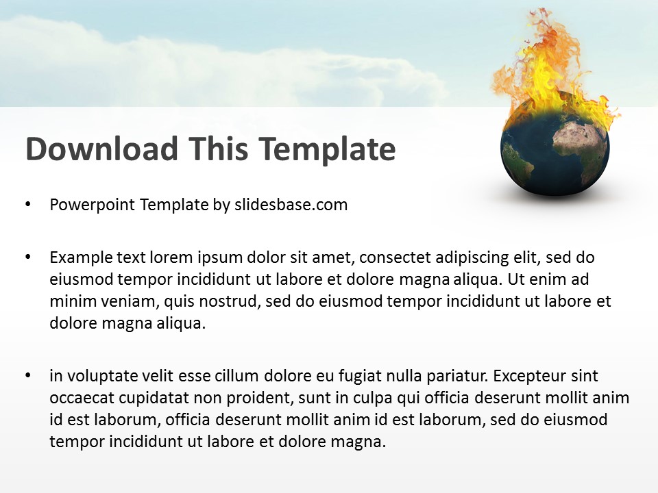 Global Warming Powerpoint Template Slidesbase