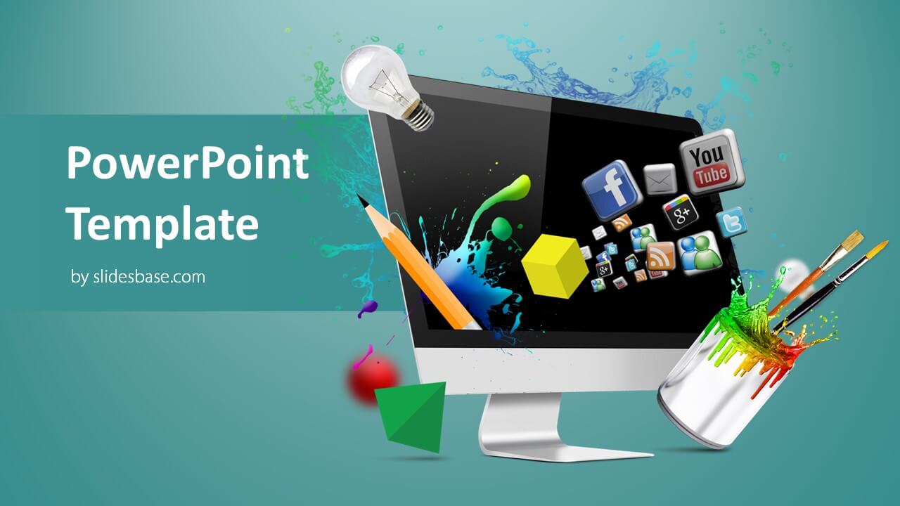Creative Web Design PowerPoint Template  Slidesbase With Multimedia Powerpoint Templates