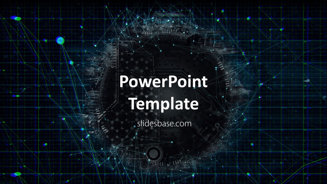 Technology Network PowerPoint Template Slidesbase