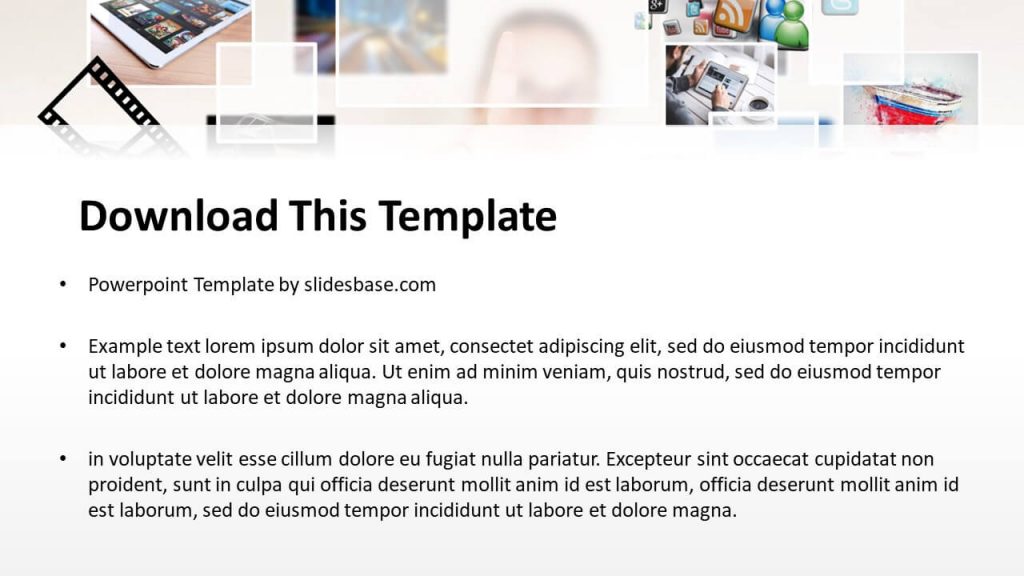 Multimedia PowerPoint Template Slidesbase