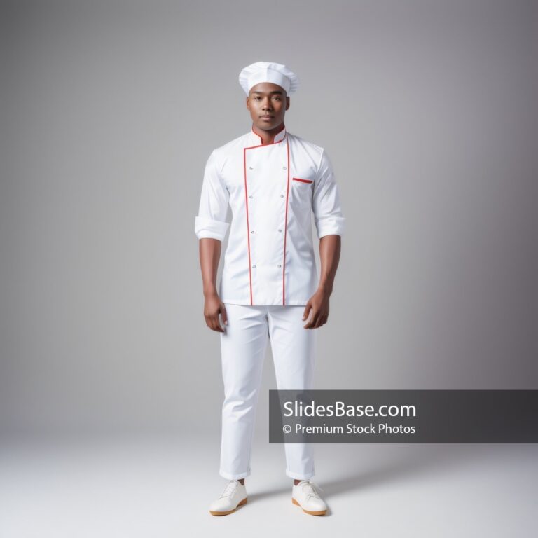 Black Chef Man Full Body Portrait