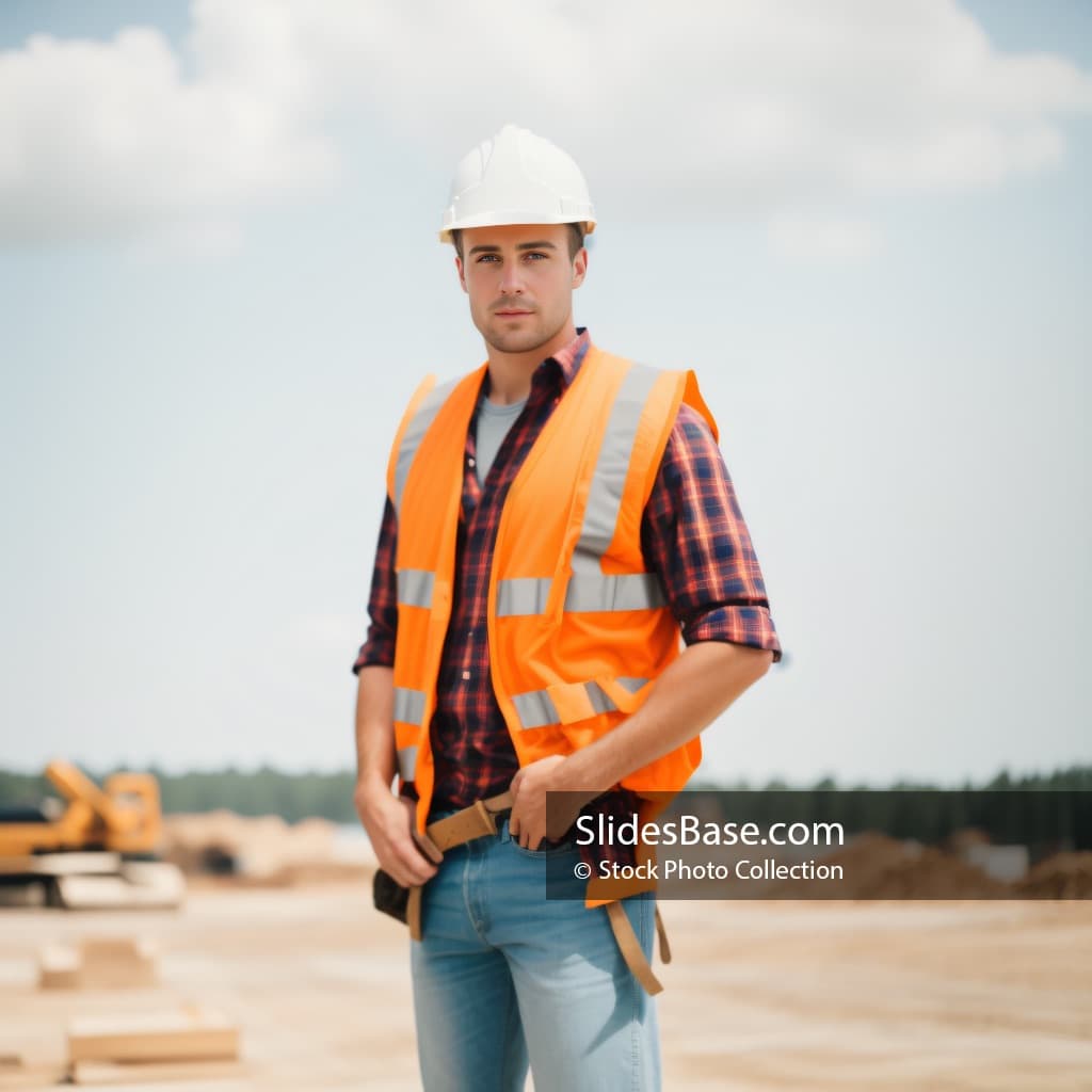 Young Construction Worker Man Ourdoors