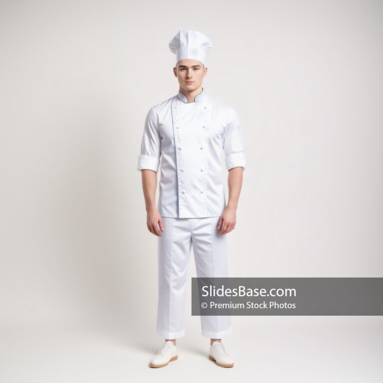 Young Cook Standing On Studio Background