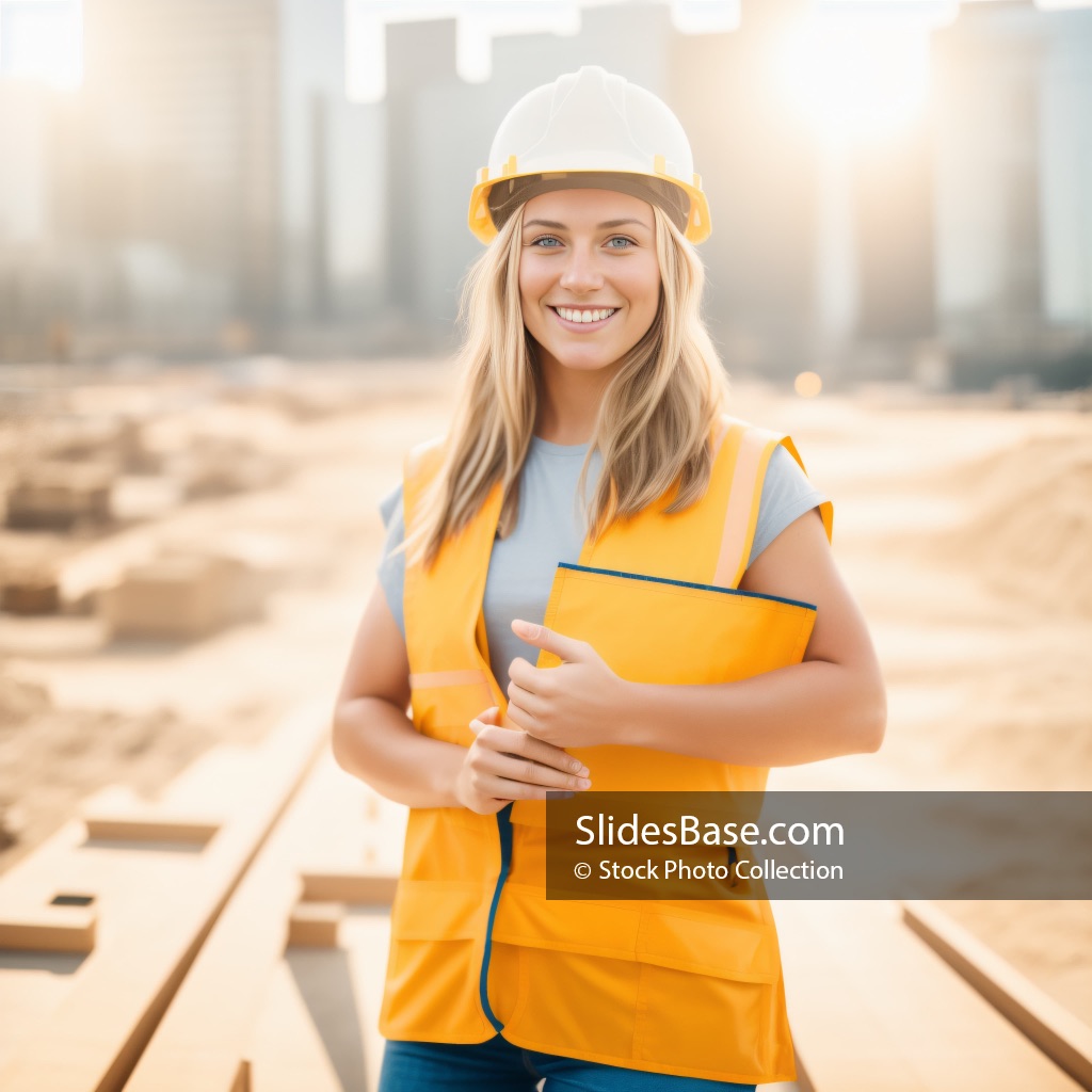 Construction Site Manager Woman on Building Site