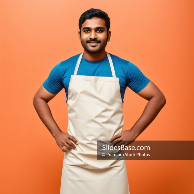 Portrait Of Indian Baker With Apron