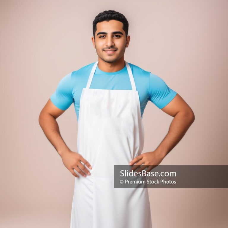 Portrait On Arab Bakery Cook With Apron