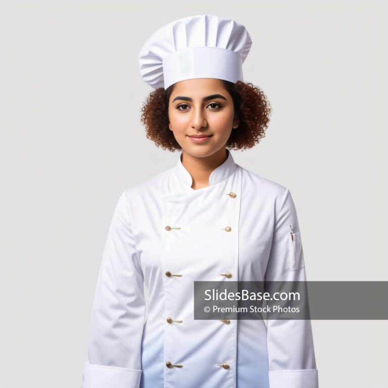 Young Arab Chef Woman On Gray Background