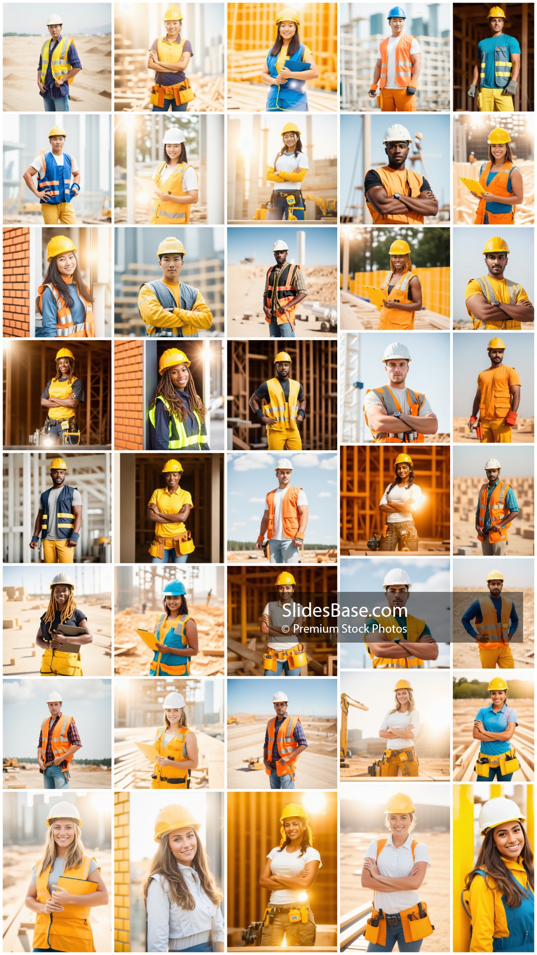 Construction worker stock photo bundle