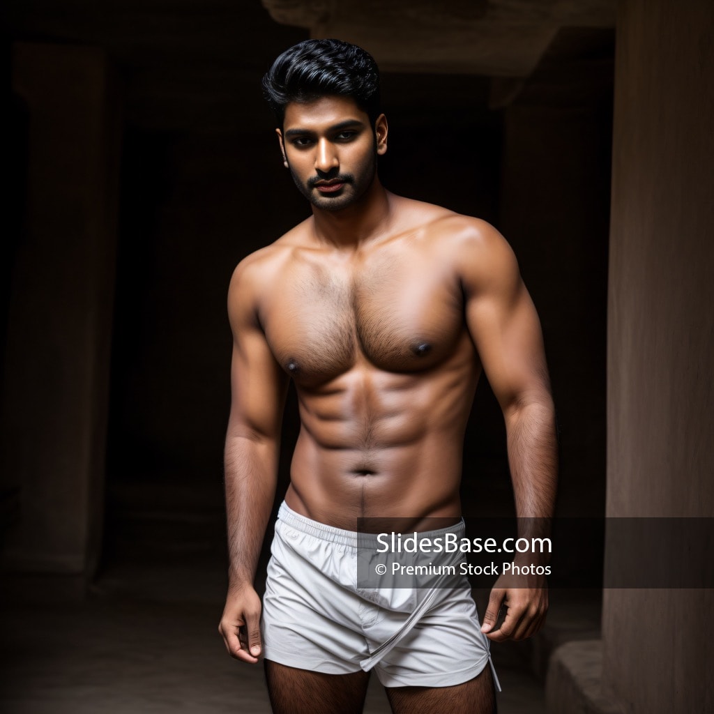 Premium Photo  Portrait of a sexy muscular man in underwear